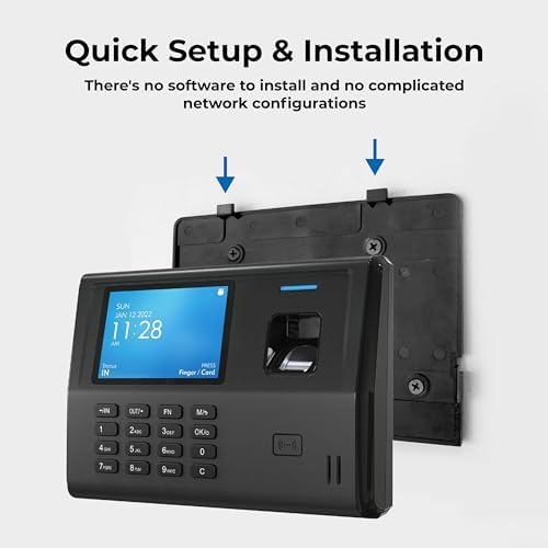 ANVIZ Time Clocks for Small Business Employees - CX3 Fingerprint Biometric Clock in and out Machine - No Software Required, Right out of The box, Finger + RFID + Pin Punching - Image 7